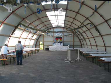 Unsere Halle wurde festlich geschmckt